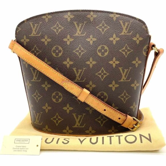 100% Authentic  Louis Vuitton Monogram Drouot Shoulder bag W/Dustbag - Picture 1 of 16